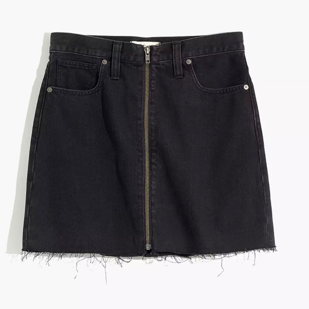 NWT- Madewell- Rigid Denim A-Line Mini Skirt
